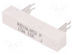 Resistor: wire-wound; THT; 10kΩ; 10W; ±5%; 10x9x49mm