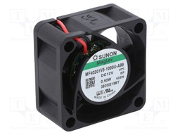 Fan: DC; axial; 12VDC; 40x40x20mm; 10.69m3/h; 16.5dBA; Vapo; 5000rpm