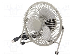 Fan: DC; 3W; 5V; Ø: 150mm; Len: 1m; 190x185x100mm; Plug: straight; grey