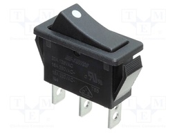 ROCKER; SPDT; ON-ON; 20A/125VAC; black; none; R4; 30.1x11.1mm