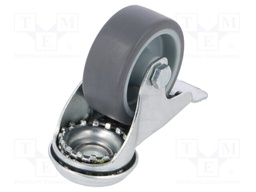 Transport wheel; Ø: 50mm; W: 20mm; H: 69.5mm; torsional with lock