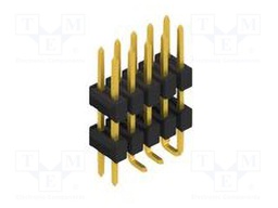 Connector: pin strips; pin header; male; PIN: 10; 2.54mm; SMT; 2x5