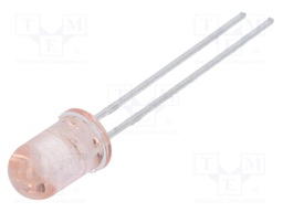 IR transmitter; 5mm; diffused,orange; 70mW; 16°; λp max: 890nm; THT