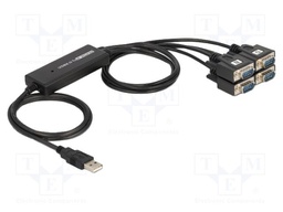 USB to RS232 converter; D-Sub 9pin plug x4,USB A plug; 1.4m
