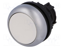 Switch: push-button; Stabl.pos: 1; 22mm; white; Illumin: none; IP67