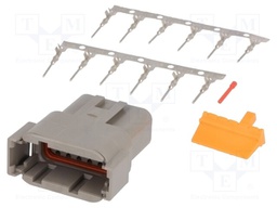 Connector: wire-wire; DTM; plug; male; Size: 20; 0.5÷1.5mm2; PIN: 12