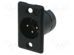 Socket; XLR; male; PIN: 3; straight; soldering; Contacts: brass; 50V
