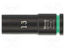 Socket; 6-angles,socket spanner,impact; HEX 13mm; 3/8"; IMPAKTOR