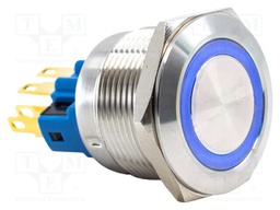 Switch: vandal resistant; SPST-NO + SPST-NC; 2A/48VDC; IP65; blue