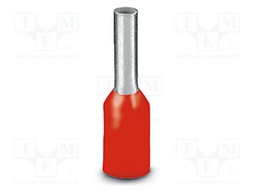 Tip: bootlace ferrule; insulated; copper; 1mm2; Bit len: 6mm; red