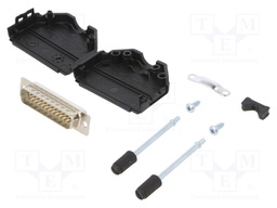 D-Sub; PIN: 25; plug; male; soldering; for cable; white