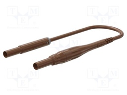 Test lead; 8A; insulated; Urated: 1kV; Len: 1m; brown