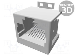 Socket; RJ45; PIN: 8; Layout: 8p8c; SMT; vertical; 12.7mm