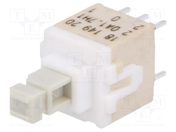 Switch: keypad; Pos: 2; DPDT; 0.1A/32VDC; white; Illumin: none; none