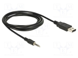 Cable; stereo,USB 2.0; Jack 3,5mm 4pin plug,USB A plug; 1.8m