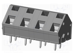 Connector: PCB terminal block; terminal; angled 45°; on PCBs