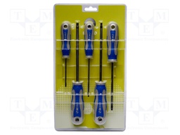 Kit: screwdrivers; Torx®; Size: TX10,TX20,TX25,TX30,TX40; 5pcs.