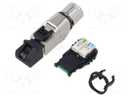 Connector: RJ45; plug; PIN: 8; Cat: 6a; shielded; Layout: 8p8c; IDC