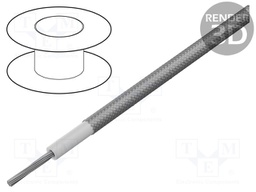 Wire; 1x30AWG; shielded,silver plated copper braid; PFA; 600V
