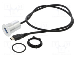 Adapter; USB A socket,USB C plug; Thread: M22; 1÷10mm
