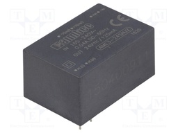 Converter: AC/DC; 3W; Uout: 24VDC; Iout: 0.125A; 76%; Mounting: PCB
