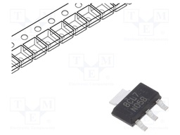 IC: voltage regulator; LDO,fixed; 3.3V; 0.8A; SOT223; SMD