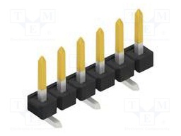 Connector: pin strips; pin header; male; PIN: 6; 2.54mm; SMT; 1x6