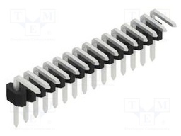 Connector: pin strips; pin header; male; PIN: 15; 1.27mm; THT; 1x15