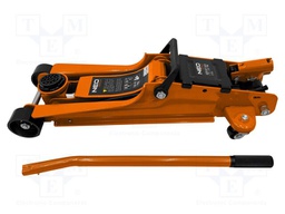 Hydraulic floor jack; steel; 2500kg; Hmin: 85m; Hmax: 385mm