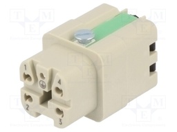Connector: HAN; female; Quick Lock; PIN: 5; 4+PE; size 3A; 10A; 600V