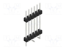 Connector: pin strips; pin header; male; PIN: 6; 2.54mm; SMT; 1x6
