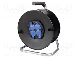 Cable reel; with socket,with brake,with flap,rolled; Sockets: 4