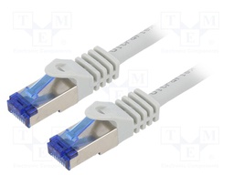 Patch cord; S/FTP; 6a; stranded; Cu; LSZH; grey; 1m; 26AWG; -20÷75°C