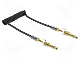 Cable; Jack 3.5mm 3pin plug,Jack 6,35mm 3pin plug,both sides