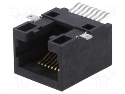 Socket; RJ45; PIN: 8; Cat: 5; Layout: 8p8c; SMT; horizontal