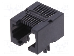 Socket; RJ45; PIN: 8; Cat: 3; unshielded; gold-plated; Layout: 8p8c