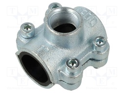 Splice terminal: fixing clamp; two-part,with side outlet; 10bar