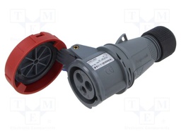 Connector: AC supply 3-phase; plug; female; straight; for cable