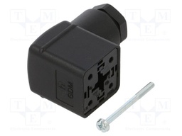 Connector: valve connector; plug; form A; 18mm; female; PIN: 4; M16