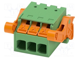 PCB connector, nominal cross section: 2.5 mm2, color: green,