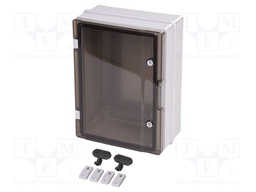 Enclosure: wall mounting; X: 310mm; Y: 410mm; Z: 170mm; ABS; IP65