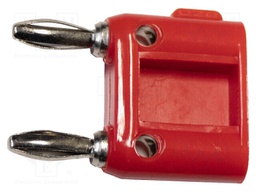 Stackable safety shunt; 4mm banana; 15A; 5kV; red; nickel plated