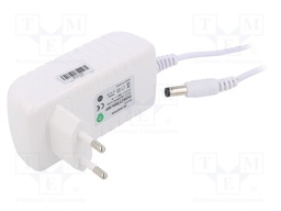 Power supply: switched-mode; voltage source; 24VDC; 1A; 24W; plug