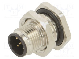 Connector: M12; socket; male; straight; PIN: 5; 0.34mm2; 60V; 2A; IP67