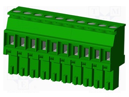 Connector: pluggable terminal block; plug; female; angled 90°