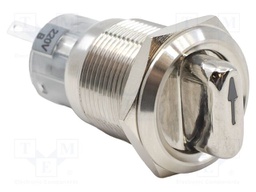 Switch: rotary; Pos: 2; SPDT; 2A/24VDC; IP65; ON-ON; Illumin: LED