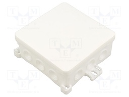 Enclosure: junction box; X: 100mm; Y: 40mm; Z: 100mm; IP54; white