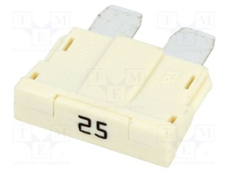 Fuse: fuse; 25A; 250VAC; 58VDC; automotive; 19mm