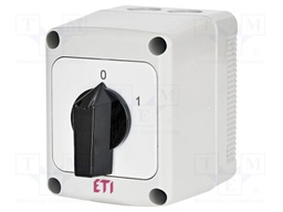 Switch: cam switch; Stabl.pos: 2; 25A; 0-1; in housing; Poles: 1