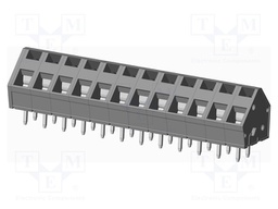 Connector: PCB terminal block; terminal; angled 45°; on PCBs